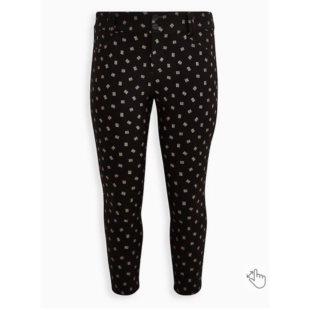 NEW Torrid 24 Black Diamond Ponte Ankle Skinny Pant